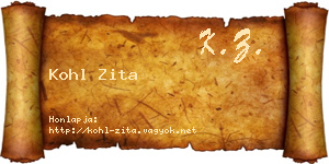 Kohl Zita névjegykártya